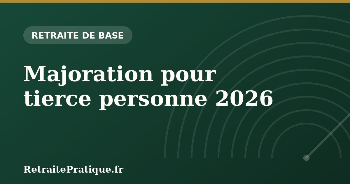 Majoration pour tierce personne 2026 : conditions et montant