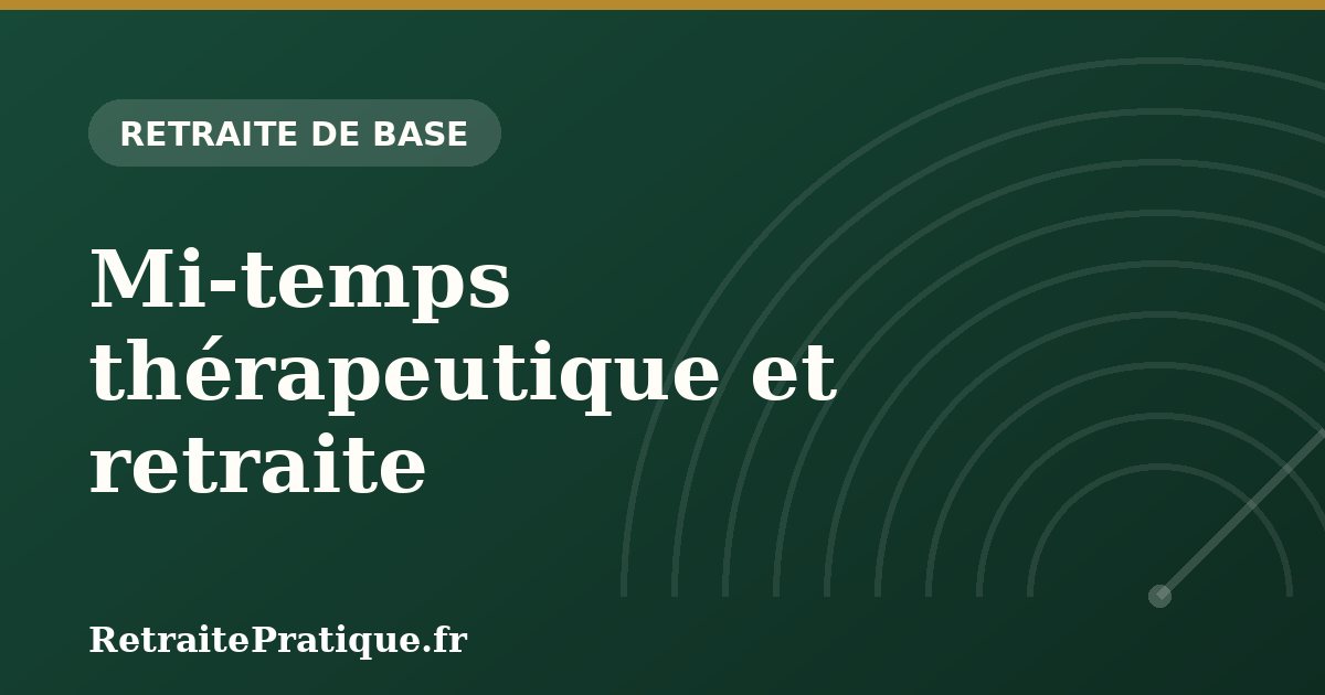 Mi-temps thérapeutique et retraite : impact sur les trimestres 2026