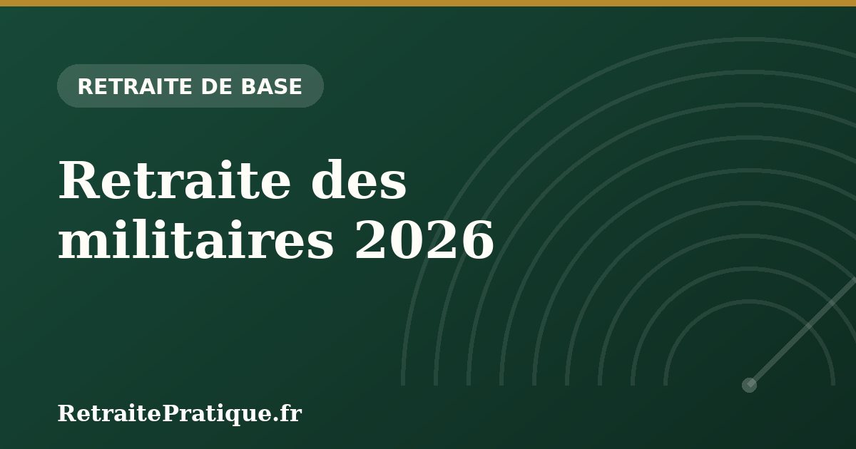 Retraite des militaires 2026 : pension, durée de service et calcul