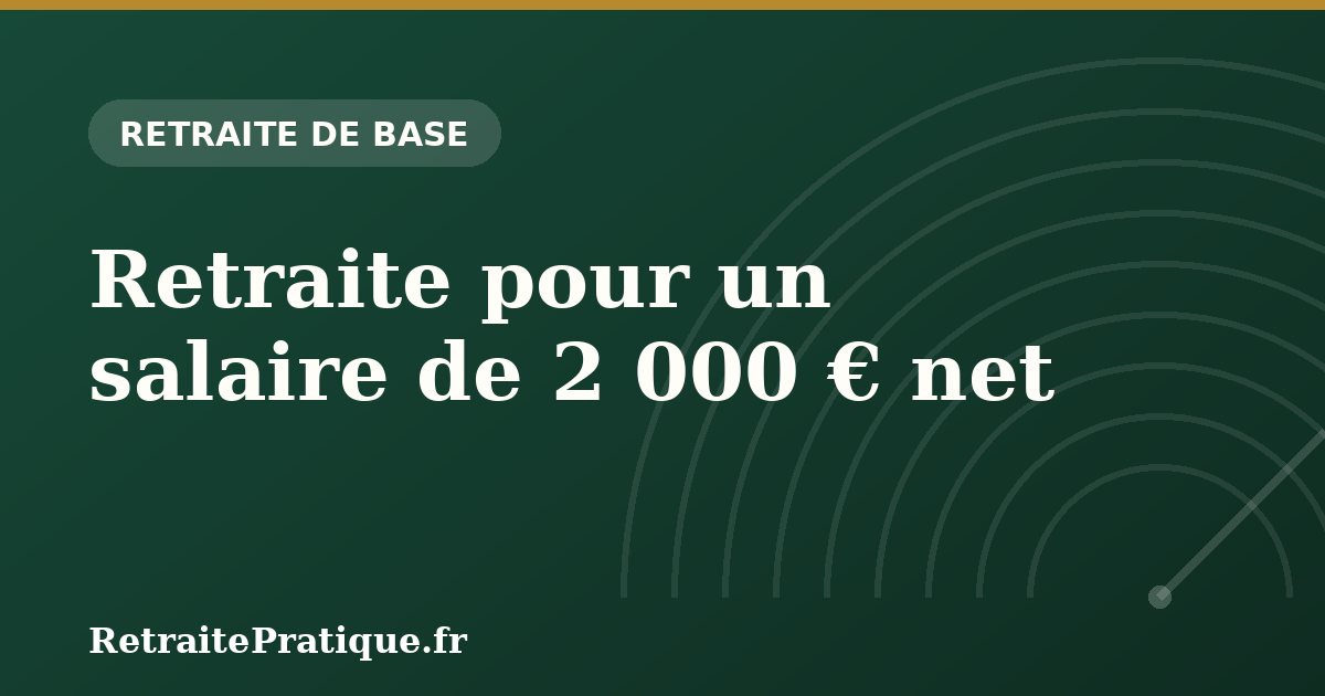 Retraite pour un salaire de 2 000 € net