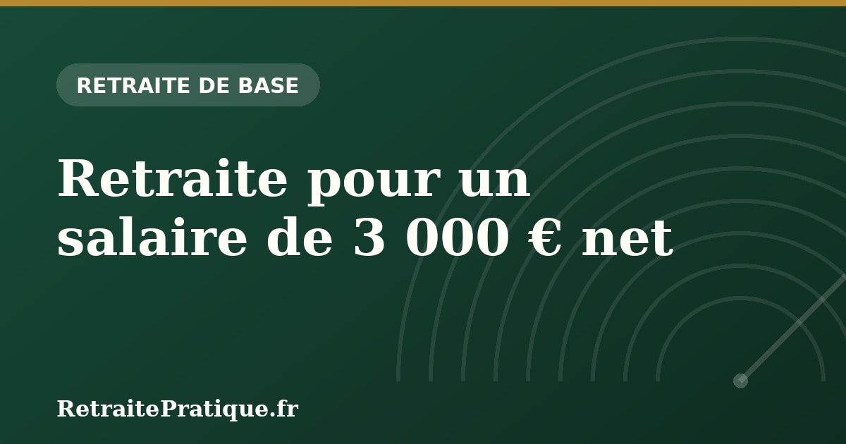 Retraite pour un salaire de 3 000 € net
