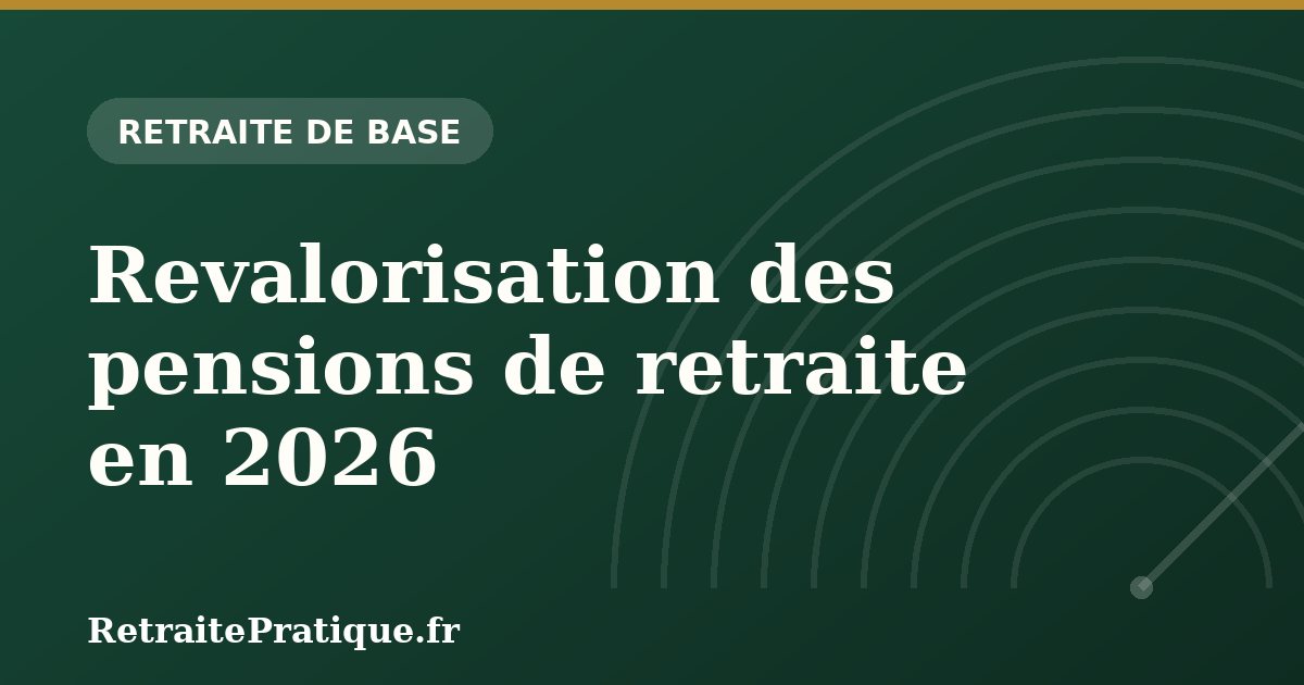 Revalorisation des pensions de retraite en 2026 : ce qui change